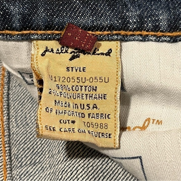 7 For All Mankind Jeans Womens Size 29 Blue Crop Bootcut Denim Rhinestone - Picture 5 of 14